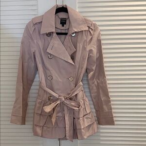 Express Blush Double-Breasted Trench Coat
